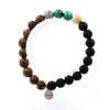 Armband aus Natursteinen aus Malachit und Onyx